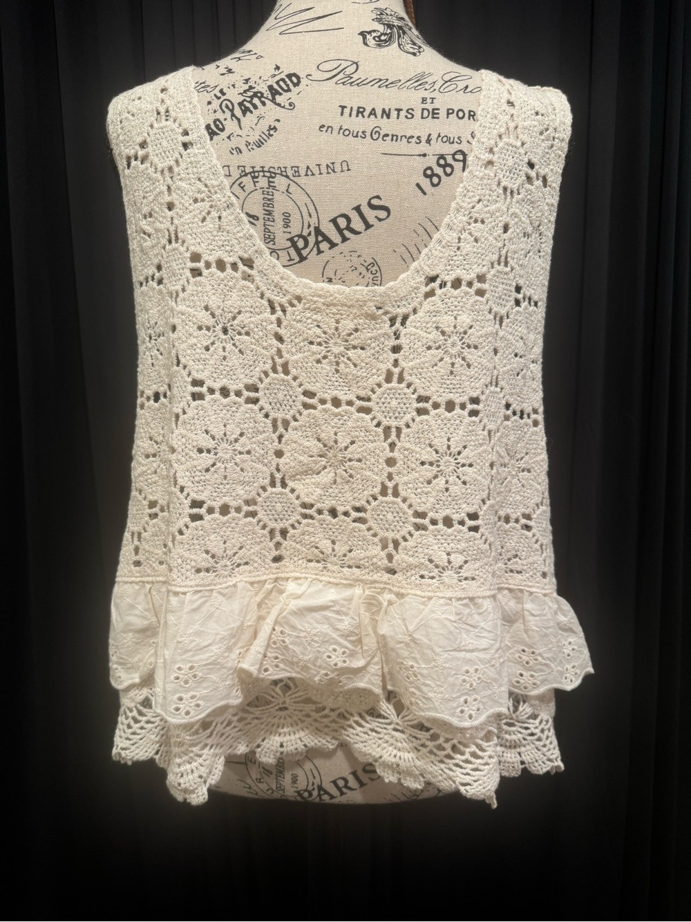 POL Crochet Ruffle Tank Top - Picture 2 of 3